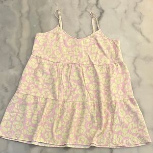 Show Me Your MuMu Pink and Yellow Mini Dress